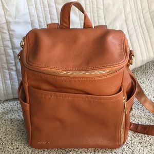 Azaria petite chestnut diaper bag backpack